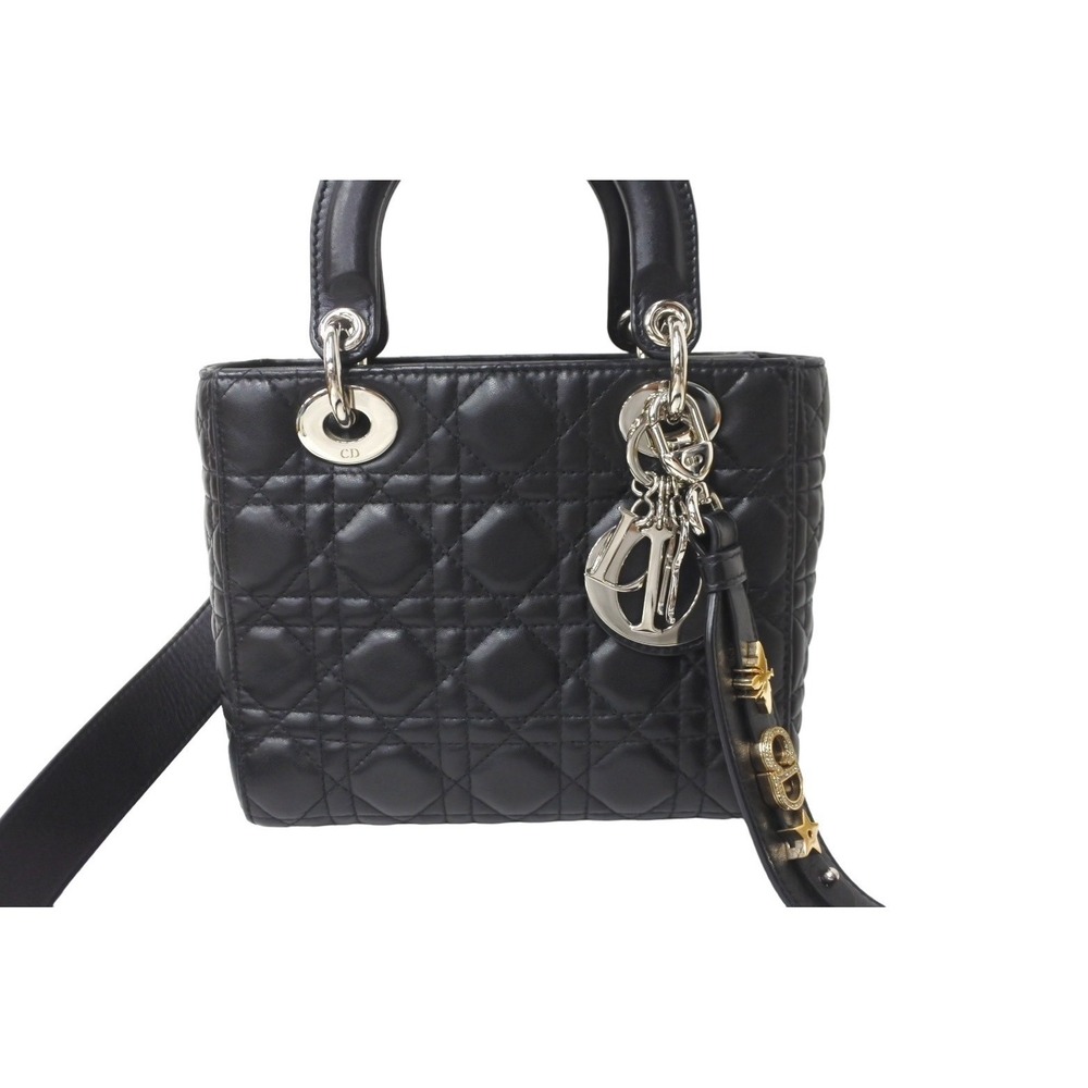 Dior Lady My Christian black handbag lambskin
